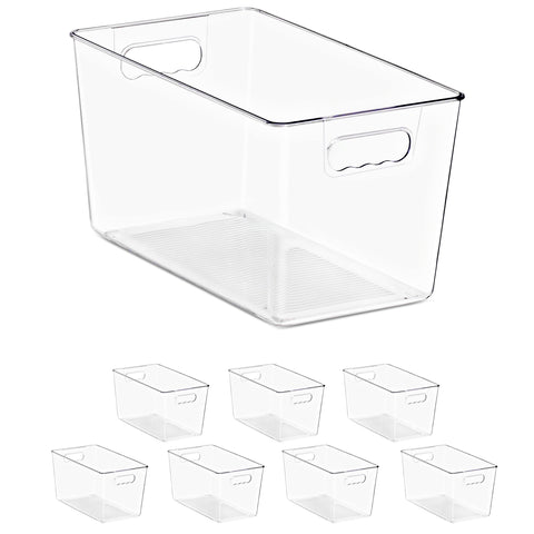 Clear Storage Bins with Handles