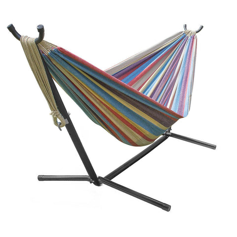 Double Hammock with Steel Stand