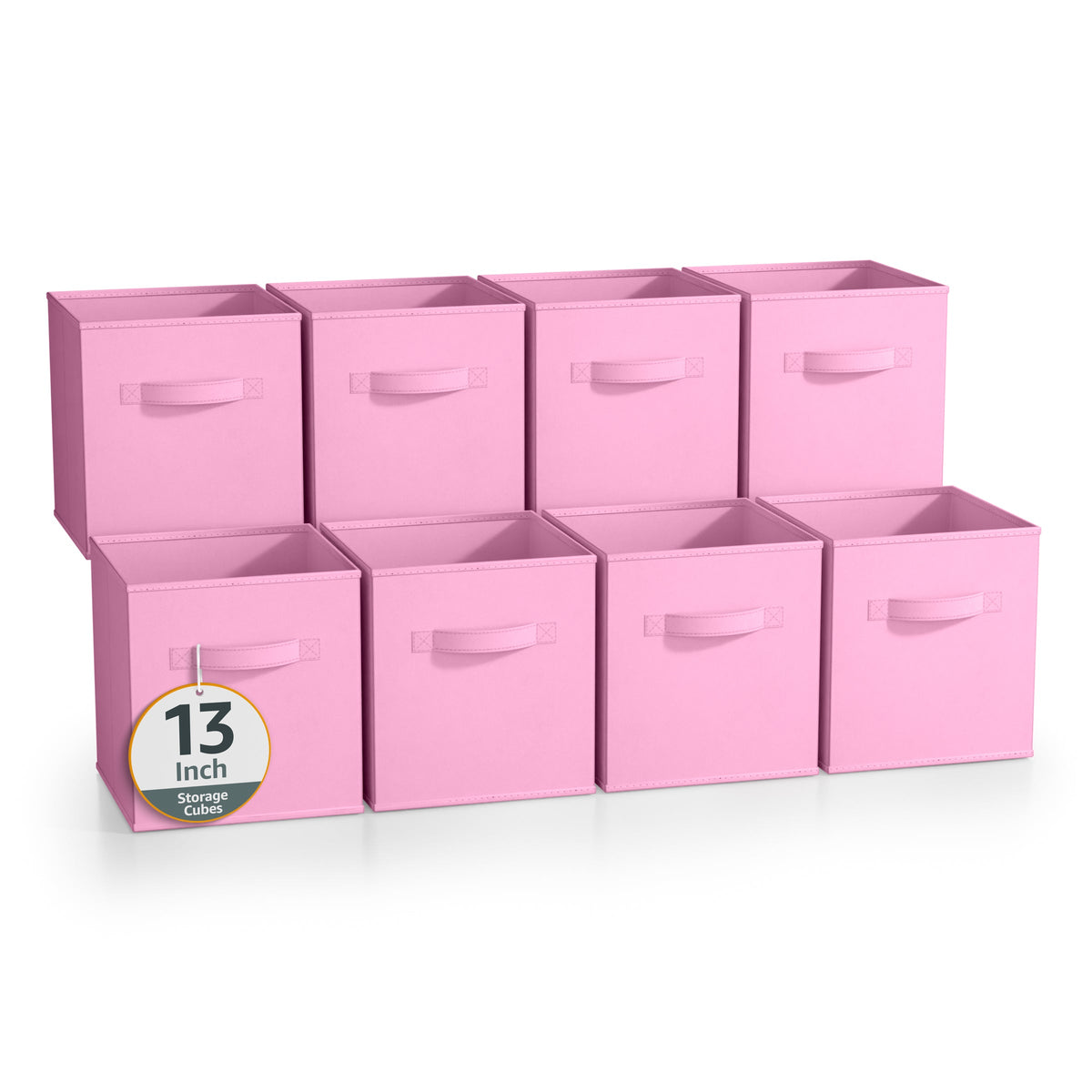 13" Large Cube Storage Bin (8-Pack, Pastels)