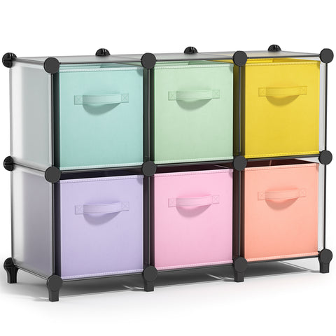 Cube Storage Organizer with Fabric Storage Bins