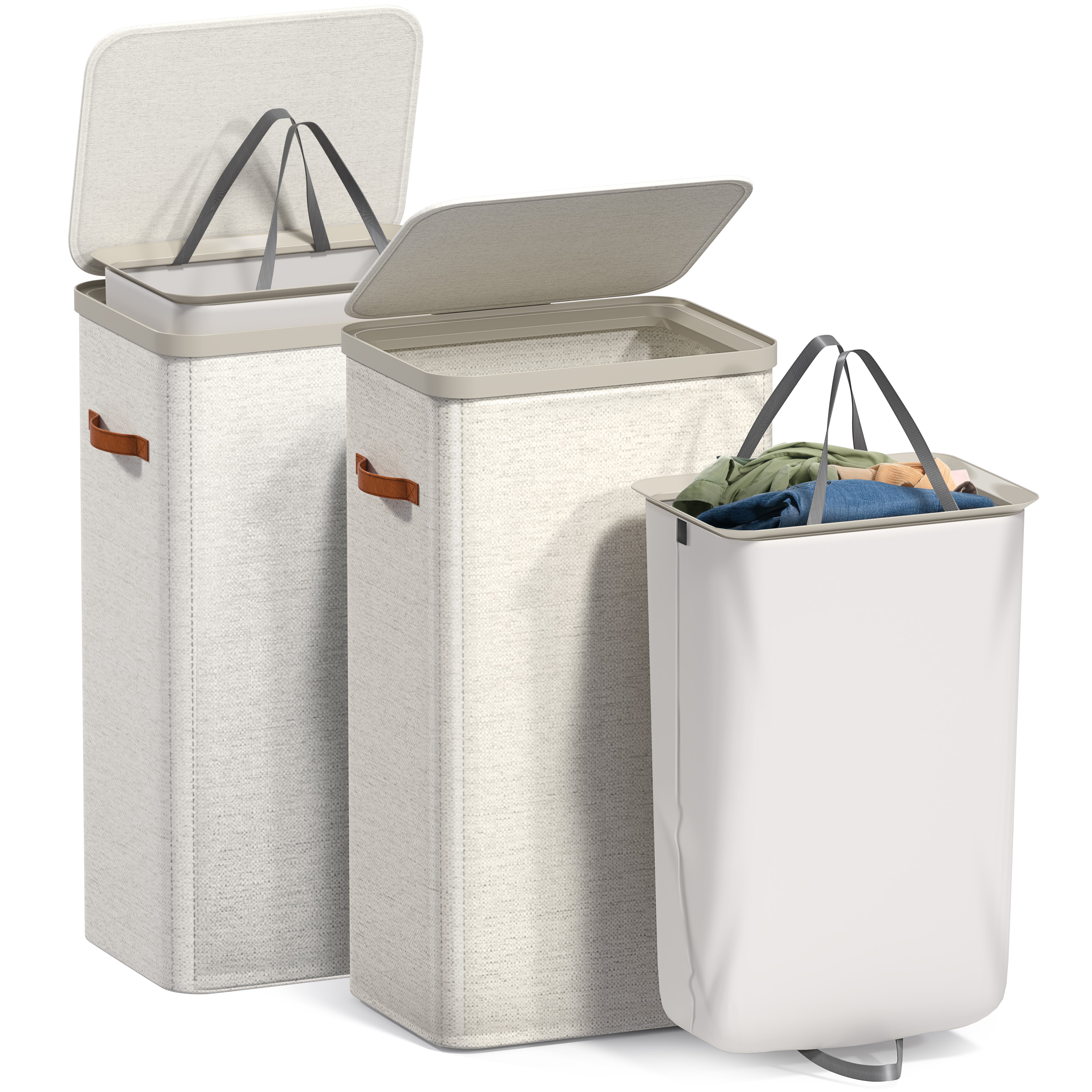 Collapsible Laundry Hamper with Lid - Sorbus Home