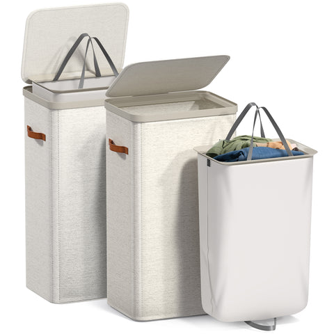 Collapsible Laundry Hamper with Lid - Sorbus Home