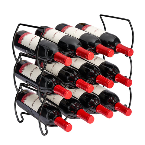 12 Bottle Metal Detachable Wine Rack (3 Tier)