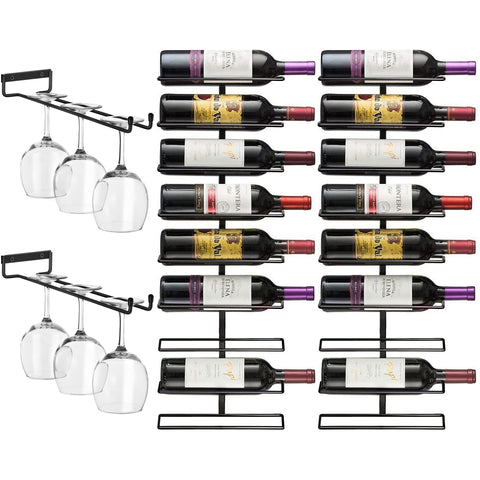 9 Bottle Wall Mounted Wine Rack