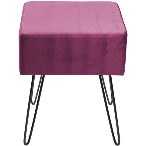 Velvet Footrest Stool (Square)