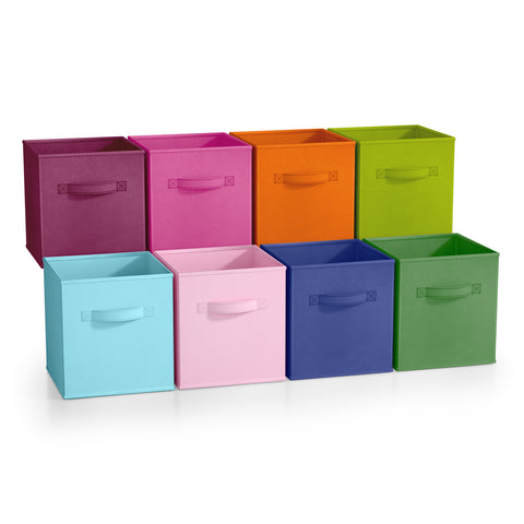 11" Cube Storage Bins (8 Pack Multi)