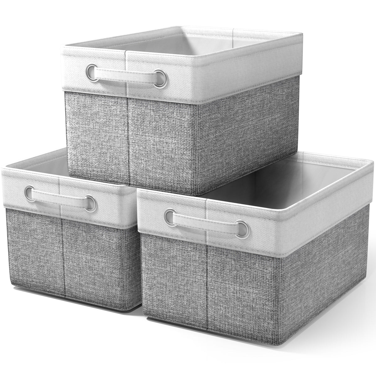 Fabric Storage Basket Set (3 and 6 Pack)