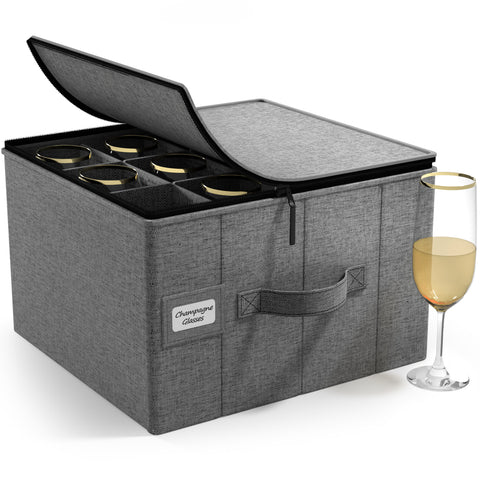 China Storage Champagne Glass Container Dinnerware Organizer (1 Piece)