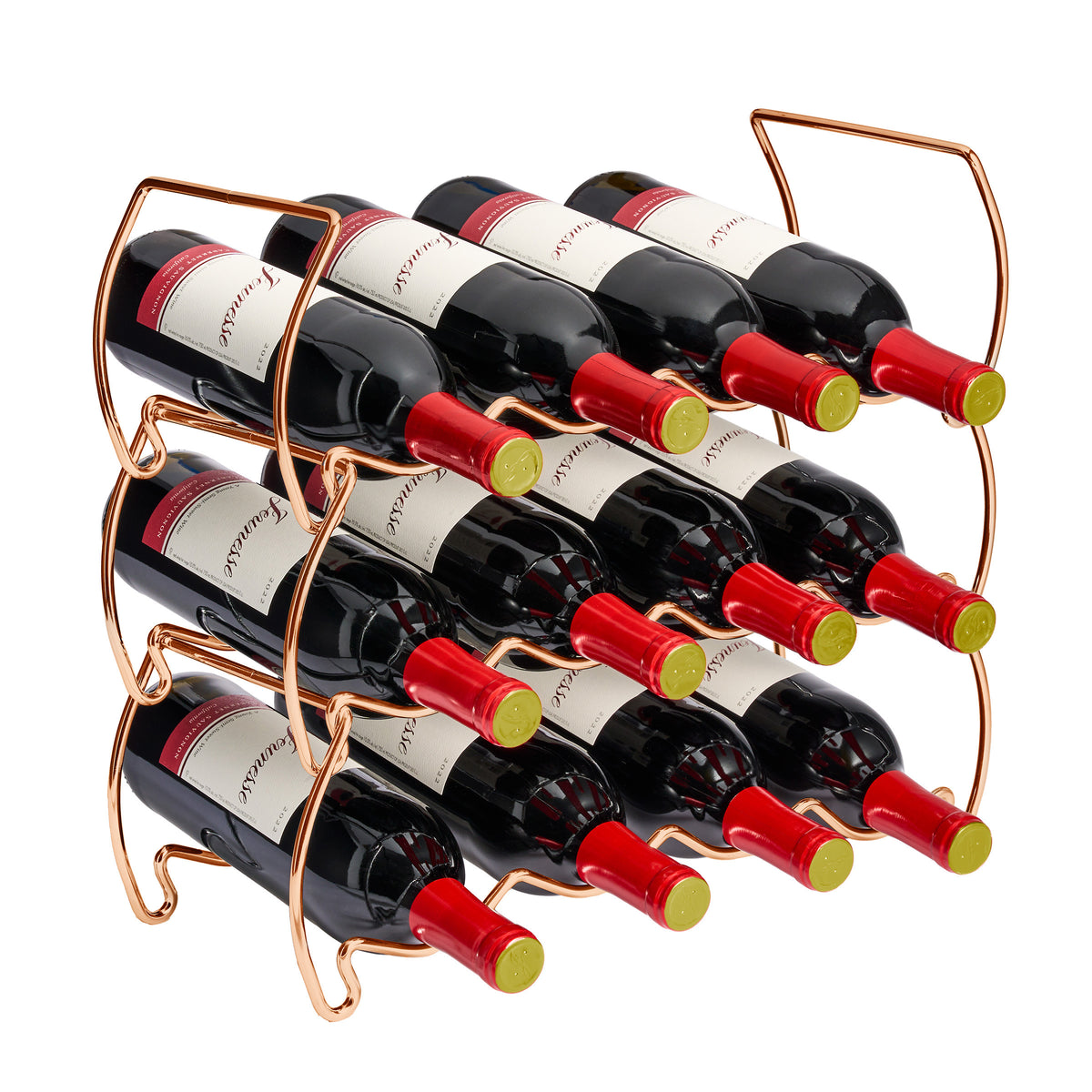 12 Bottle Metal Detachable Wine Rack (3 Tier)