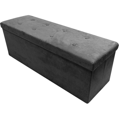 Faux Suede Storage Bench (Large)