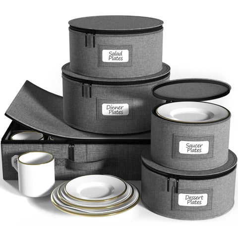 Dinnerware Storage Set (Gray)