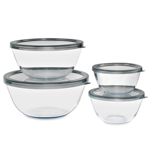 Glass Bowl Set with Airtight Lids