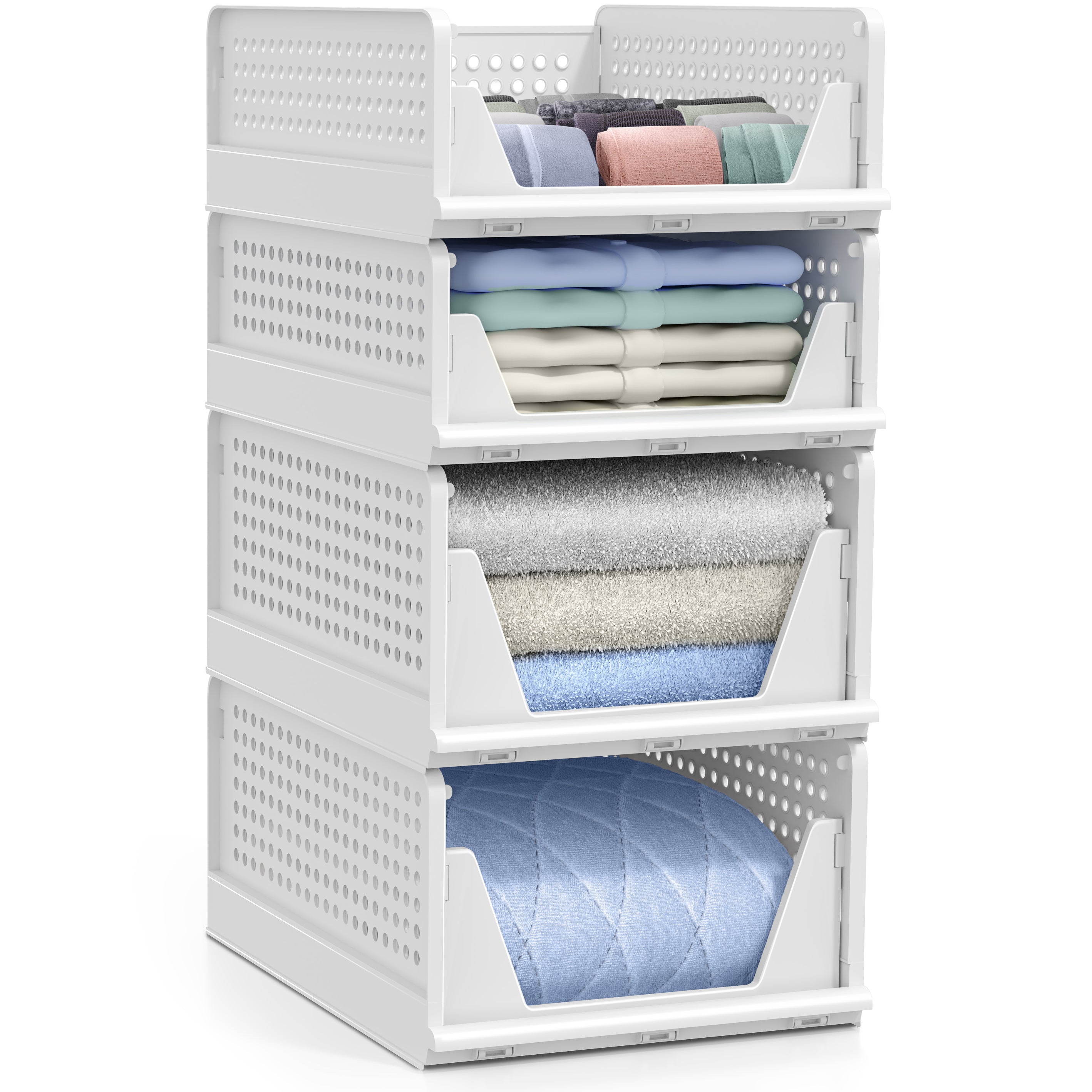 Small Stackable Shelf Stackable Shelf Organizer (Set of 4) – Sorbus Home