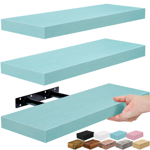 Rustic Rectangle Floating Shelves (3 Pack)