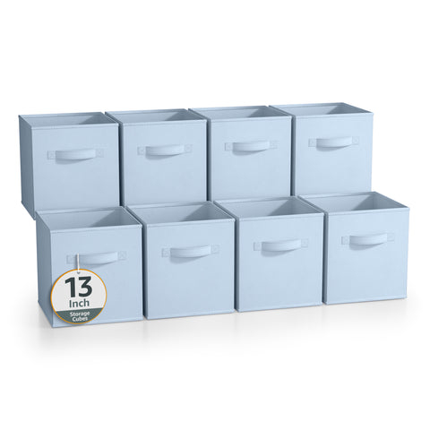 13" Large Cube Storage Bin (8-Pack, Pastels)