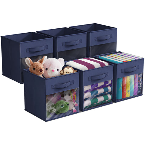 11" Storage Bin with Clear Window – 6 Pack