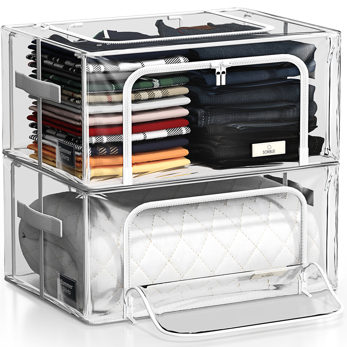Storage Bins with Metal Frame - Sorbus Home