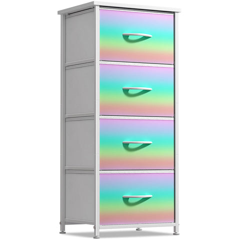 4 Drawer Vertical Short Nightstand
