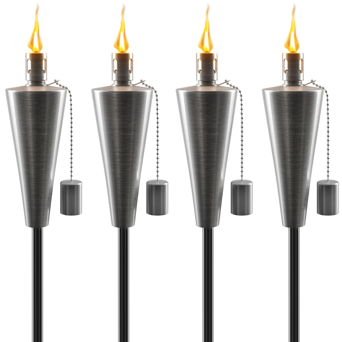 Matney Outdoor Torch Lights - Set of 4 (Cylinder)