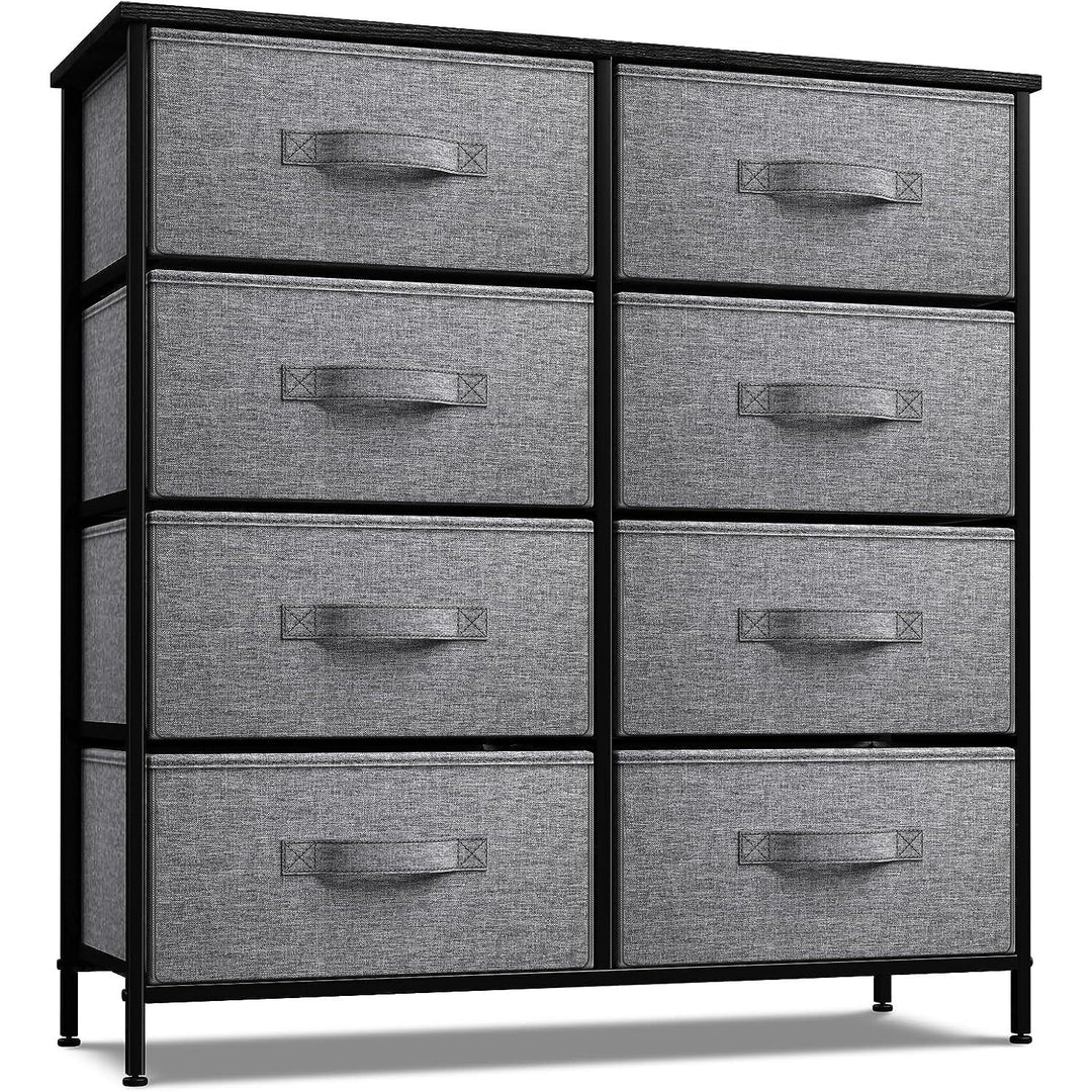 Sorbus Dresser with 8 Drawers - Furniture Storage Chest Tower, Black/Charcoal