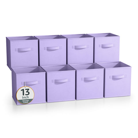 13" Large Cube Storage Bin (8-Pack, Pastels)