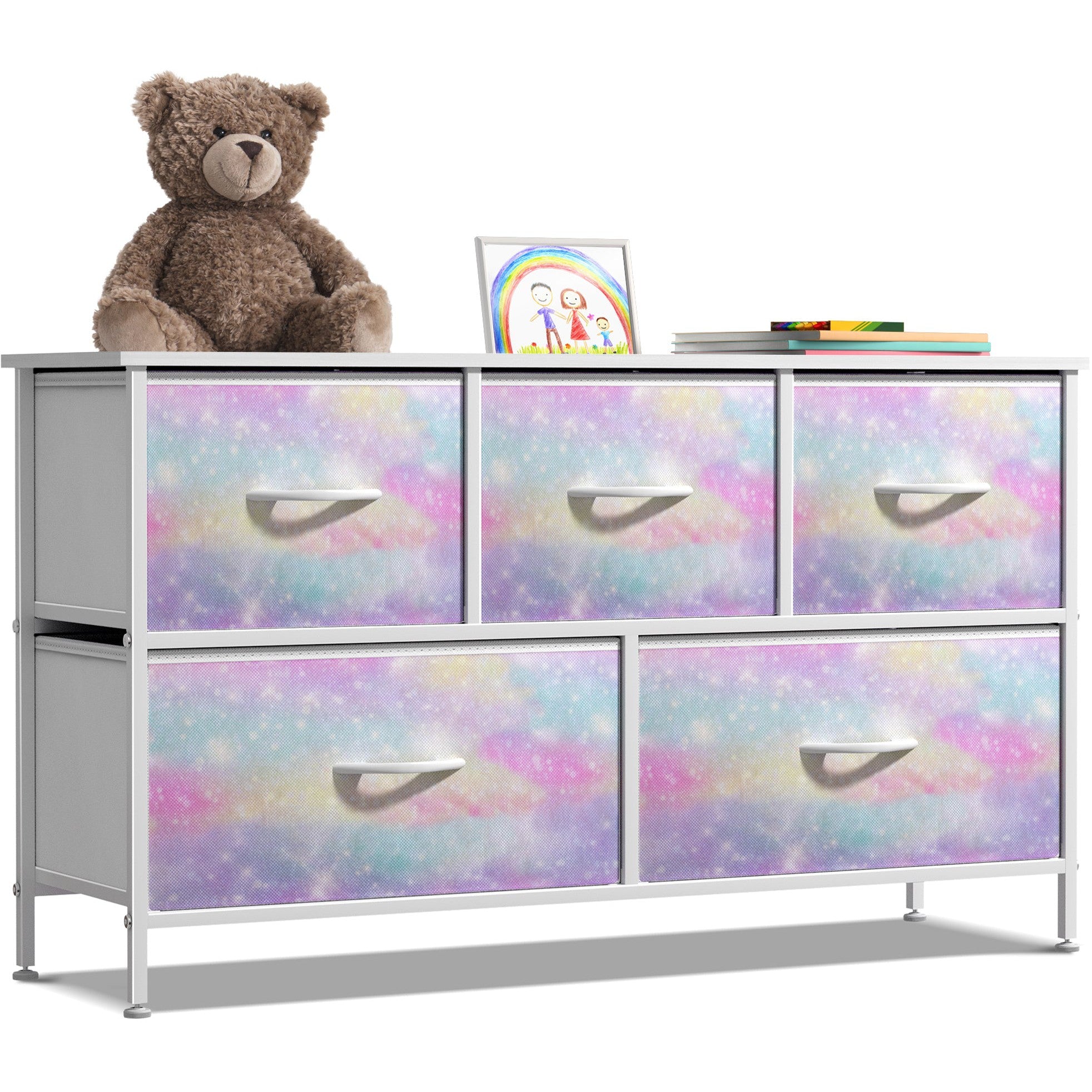 short and wide dresser 5 Drawer Wide Short Dresser – Sorbus Home