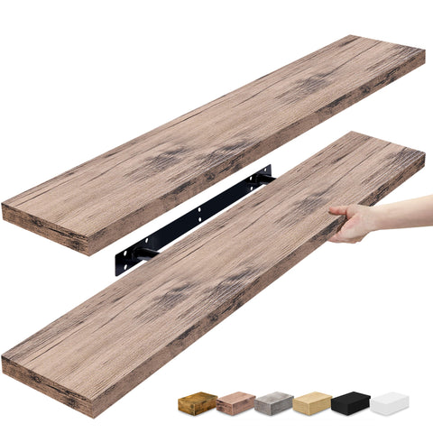 Long Floating Shelves (2 Pack)