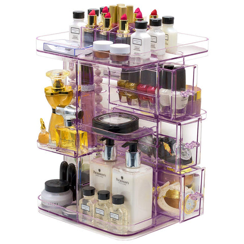 360Â° Makeup Organizer Carousel (3 Drawer)