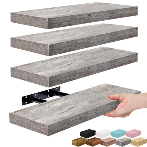 Wall Mounted Bookshelf (4 Pack)