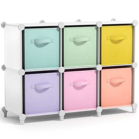 Cube Storage Organizer with Fabric Storage Bins