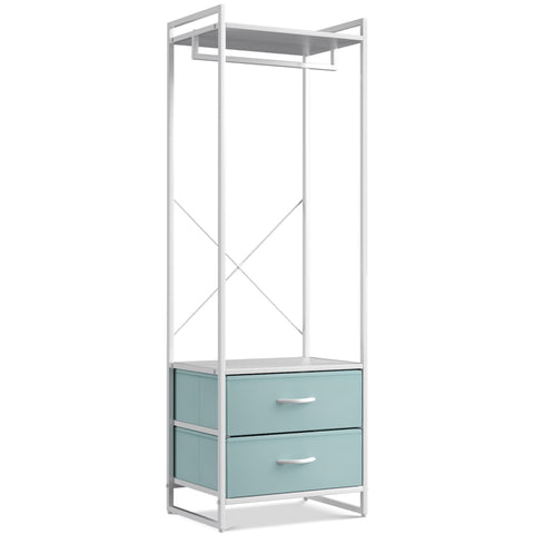 2 Drawer Clothing Rack Storage