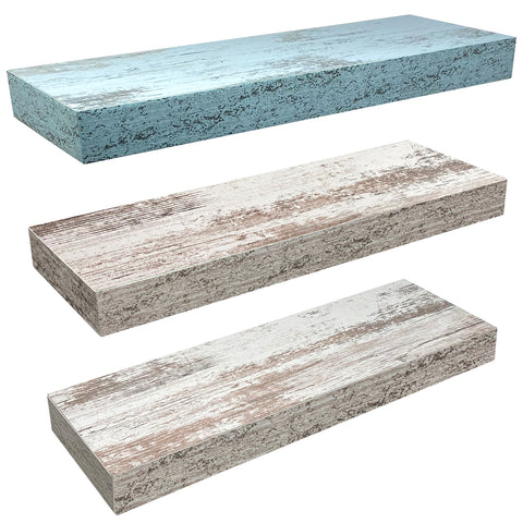 Coastal Rectangle Floating Shelves (3 Pack)