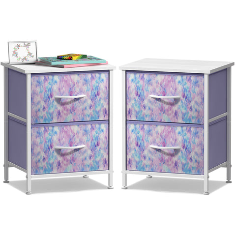 2 Drawer Display Nightstand (Set of 2)