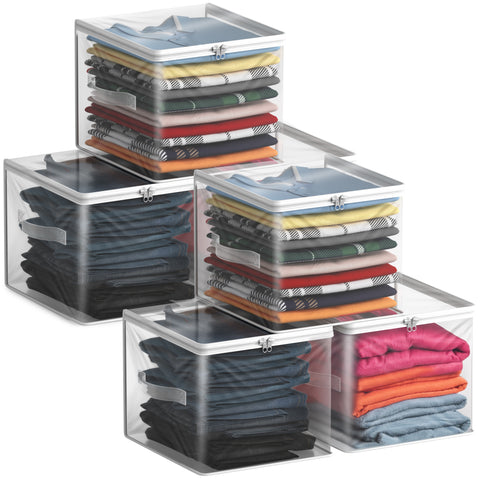 Clear Storage Cube with Zipper & Carry Handles