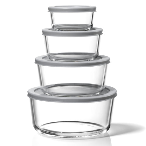 4 Pack Glass Meal Prep with Lids