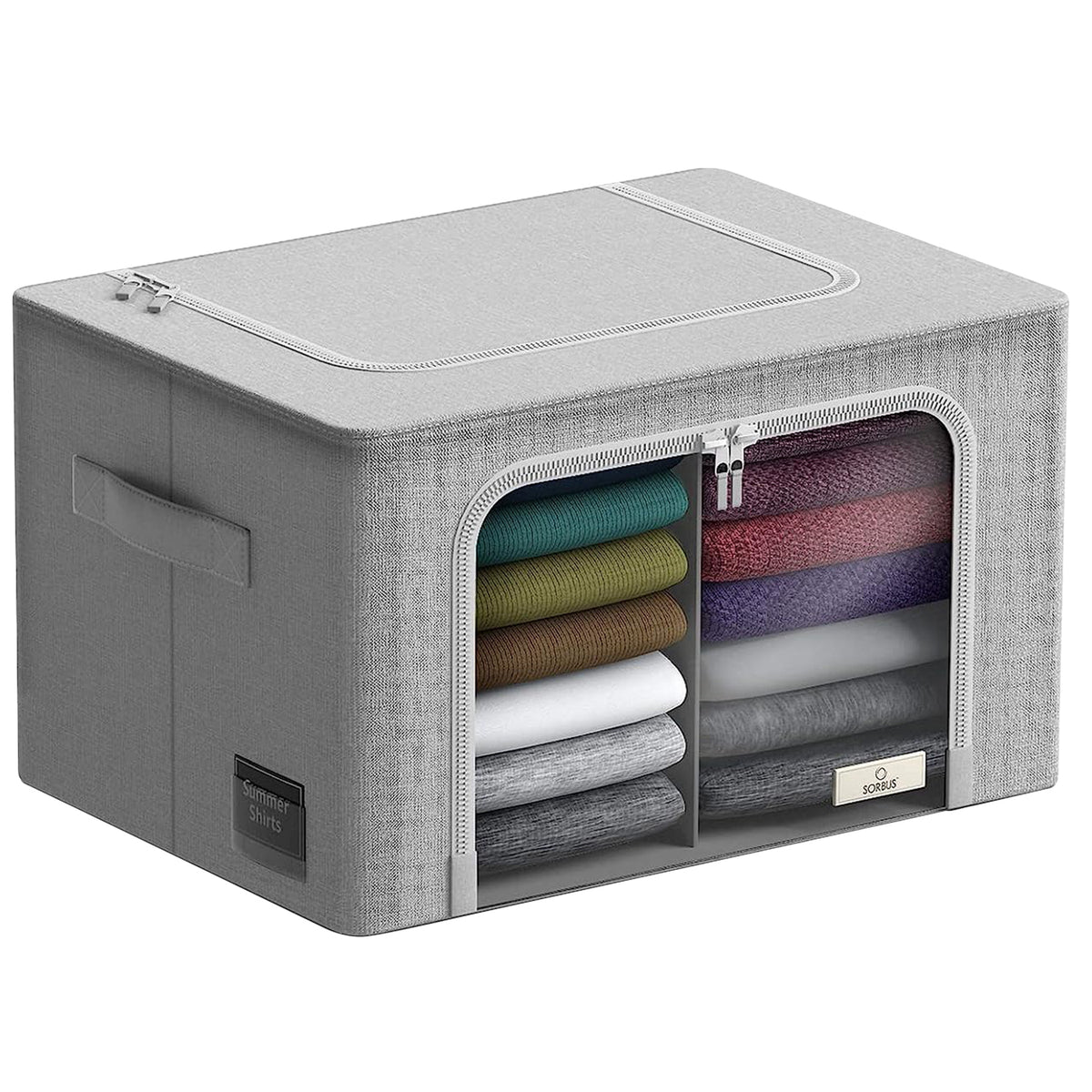 Storage Bins With Frame and Divider (Single Pack) - Sorbus Home