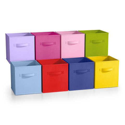 11" Cube Storage Bins (8 Pack Solid)