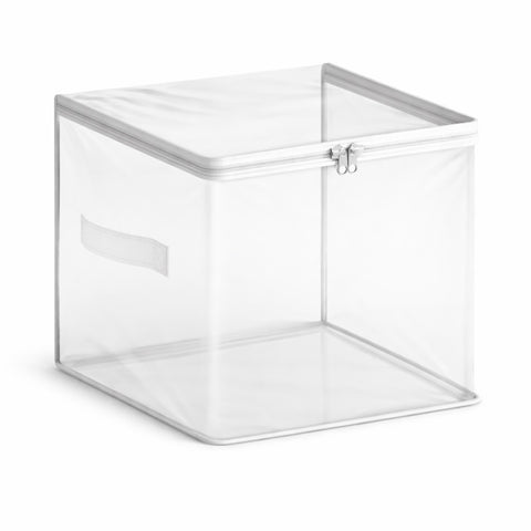 Clear Storage Cube with Zipper & Carry Handles
