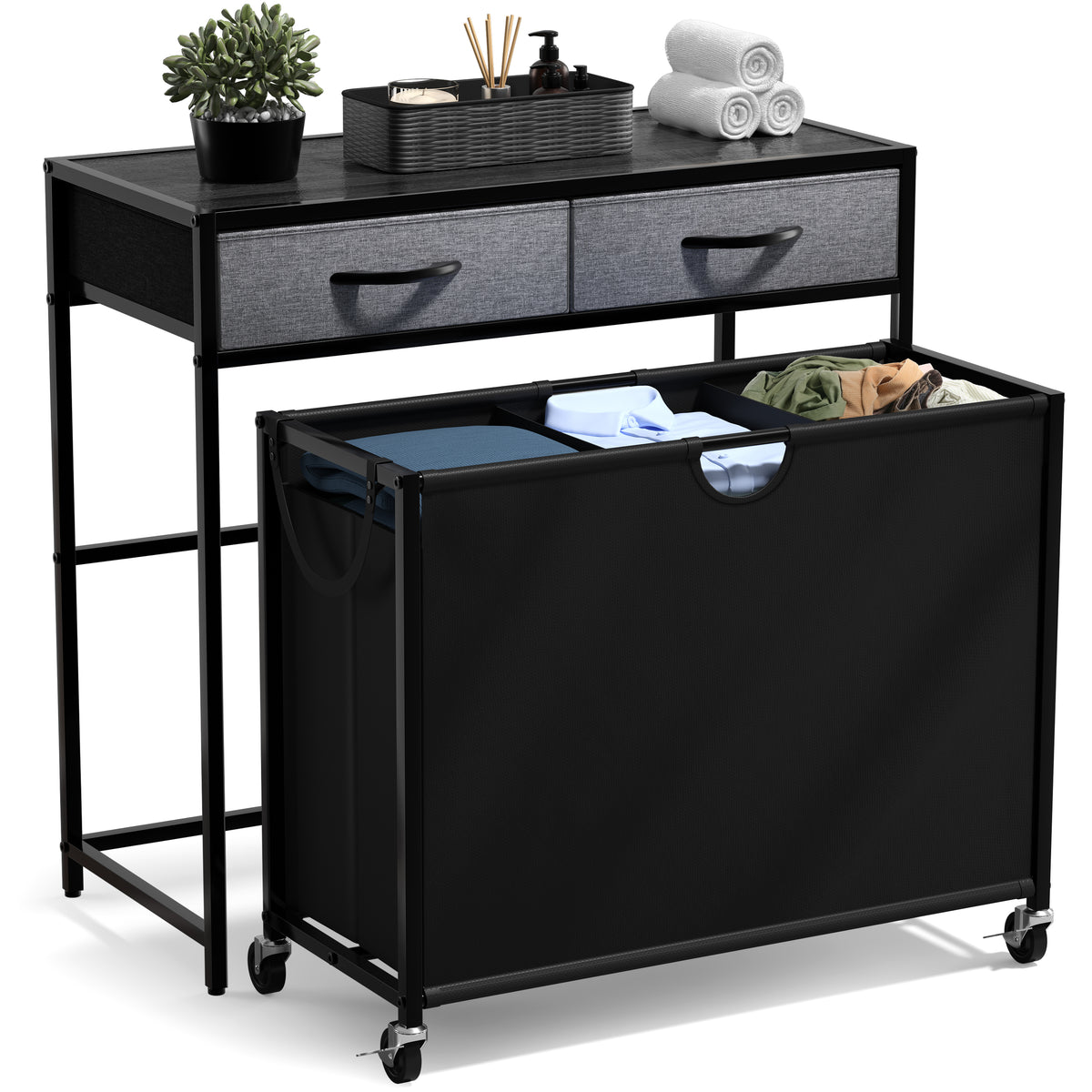 Pull-Out Laundry Hamper with Wheels