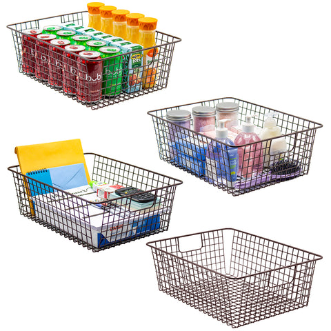 Iron Storage Basket (4 Pack)