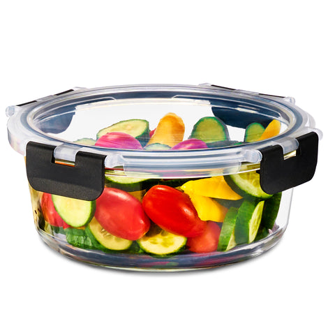 Airtight Glass Food Prep and Storage Container with Lid (Single)