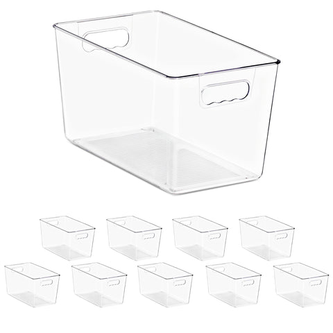 Clear Storage Bins with Handles