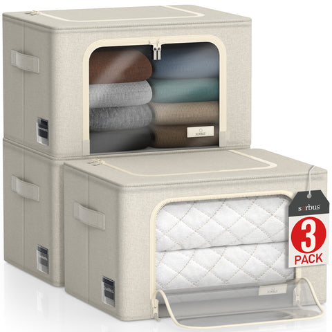 Storage bins with Window (Packs, Medium)