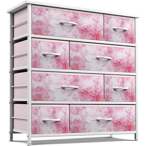pink white dresser Sorbus 8 Drawers Dresser