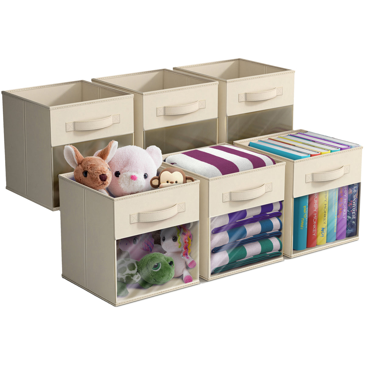 11" Storage Bin with Clear Window – 6 Pack