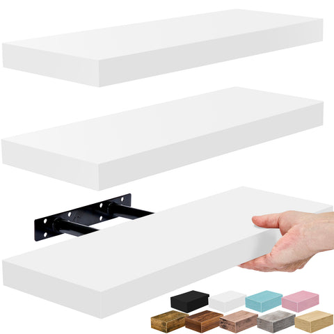 Rustic Rectangle Floating Shelves (3 Pack)
