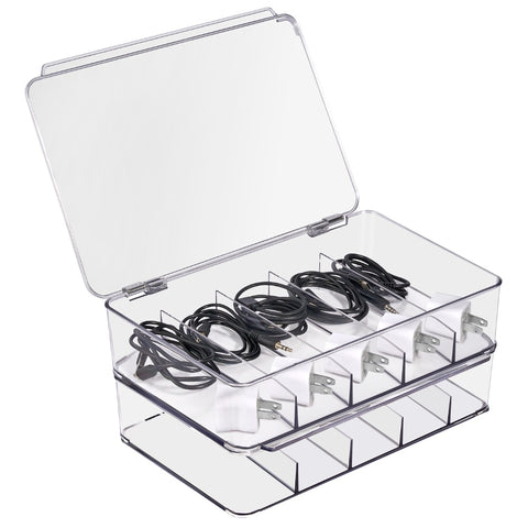Cable Organizer Storage Boxes with Lid