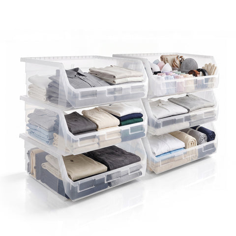 Extra-Large Open Front Stackable Clothing Storage Bin