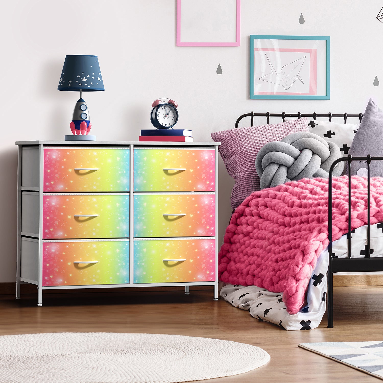 6 Drawer Fabric Dresser – Sorbus Home
