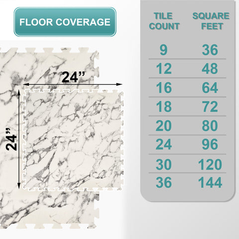 16 Tiles 64 Sq ft Wood Grain Foam Tiles